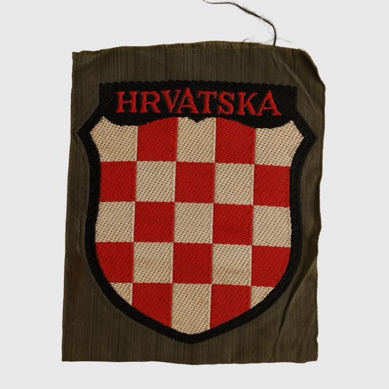 GERMAN WWII CROAT VOLUNTEER ARM SHIELD.