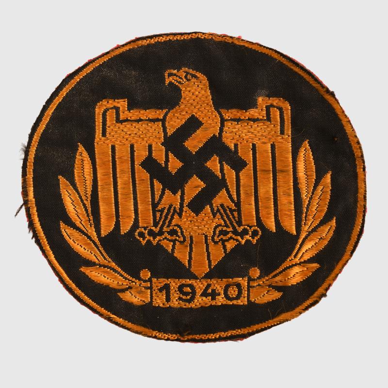 GERMAN WWII THIRD REICH SPORTS ORGANISATION NSRL ACHIEVEMENT BADGE FOR 1940.