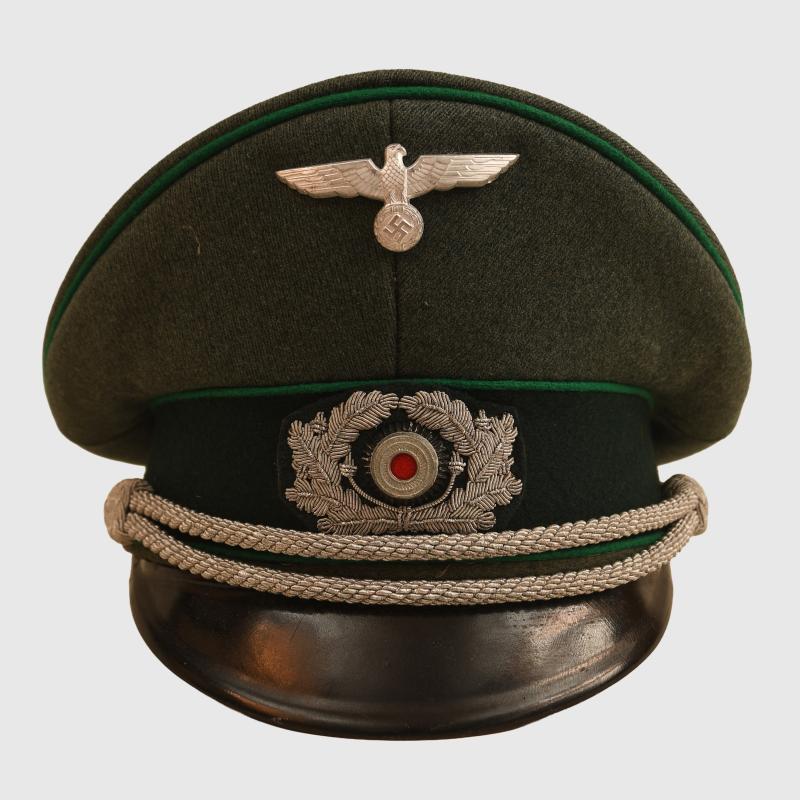 GERMAN WWII ARMY MOUNTAIN TROOPER OFFICERS VISOR CAP.