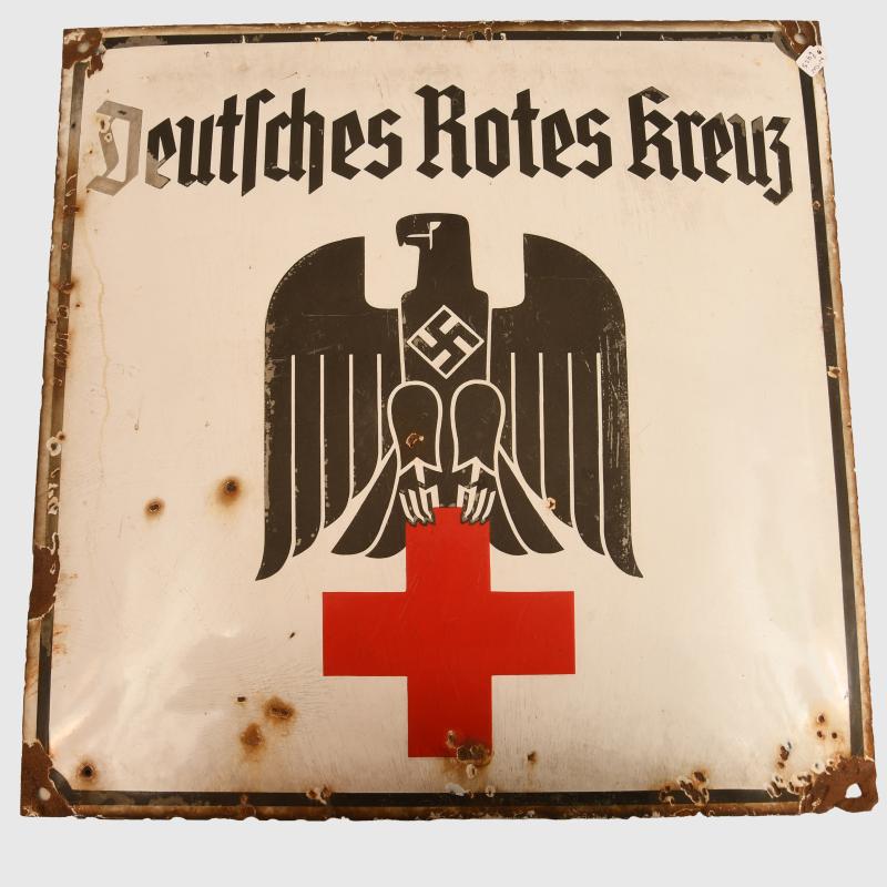 GERMAN WWII RED CROSS BUILDING SIGN.