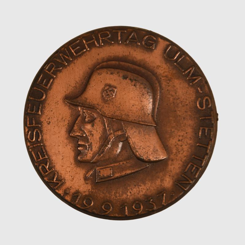 GERMAN WWII FIREMANS DAY TINNY FOR ULM 1937.