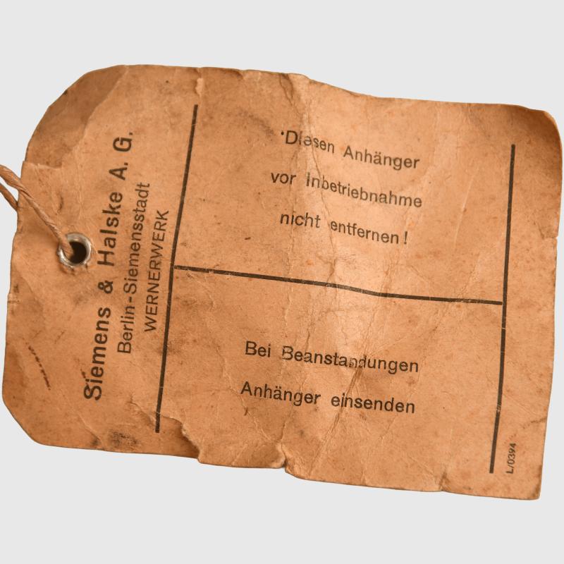 GERMAN WWII WAFFEN SS MARKED BUNKER COMMUNICATION SET.