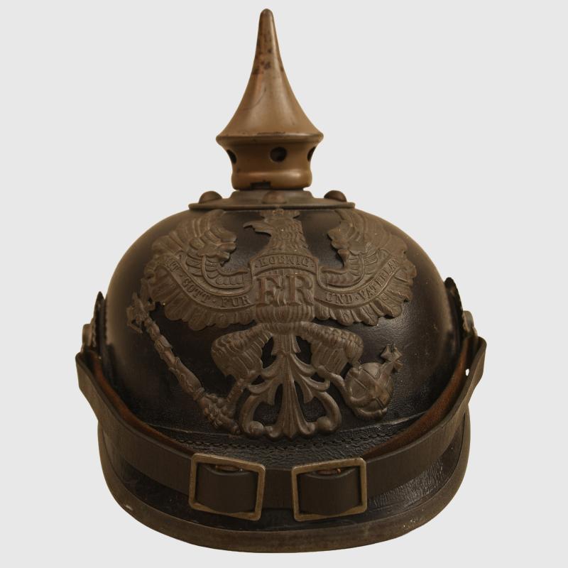 GERMAN WWI PRUSSIAN ENLISTED MANS FIELD GREY PICKELHAUBE.