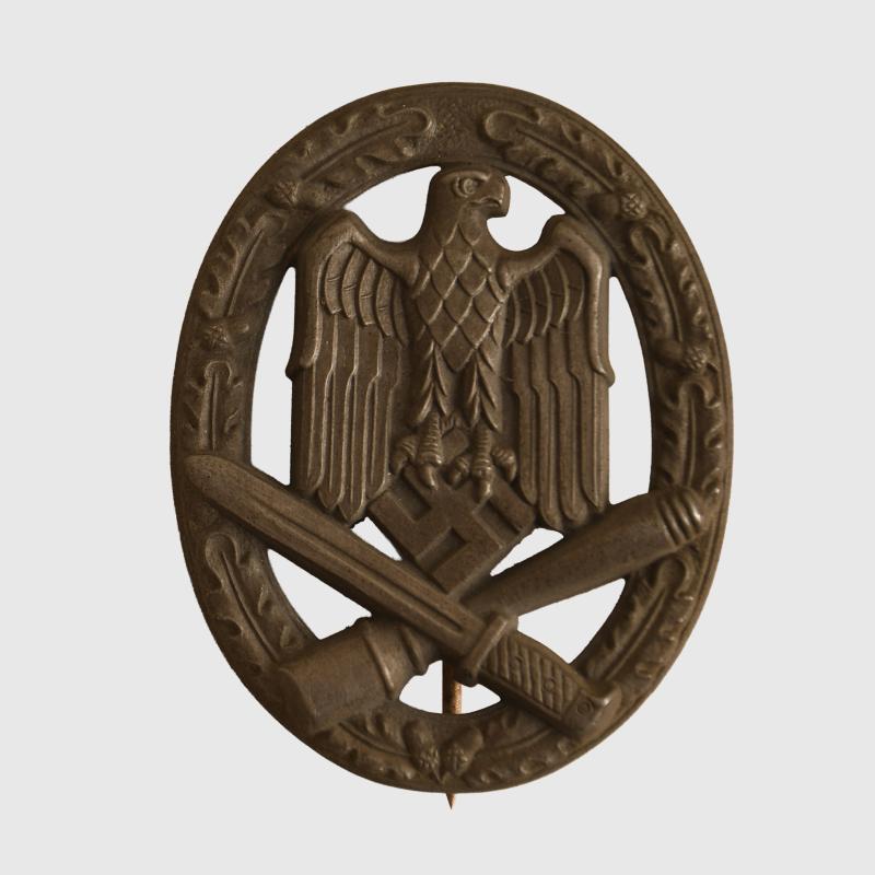 GERMAN WWII GENERAL ASSAULT BADGE  MANUFACTURED BY JFS.
