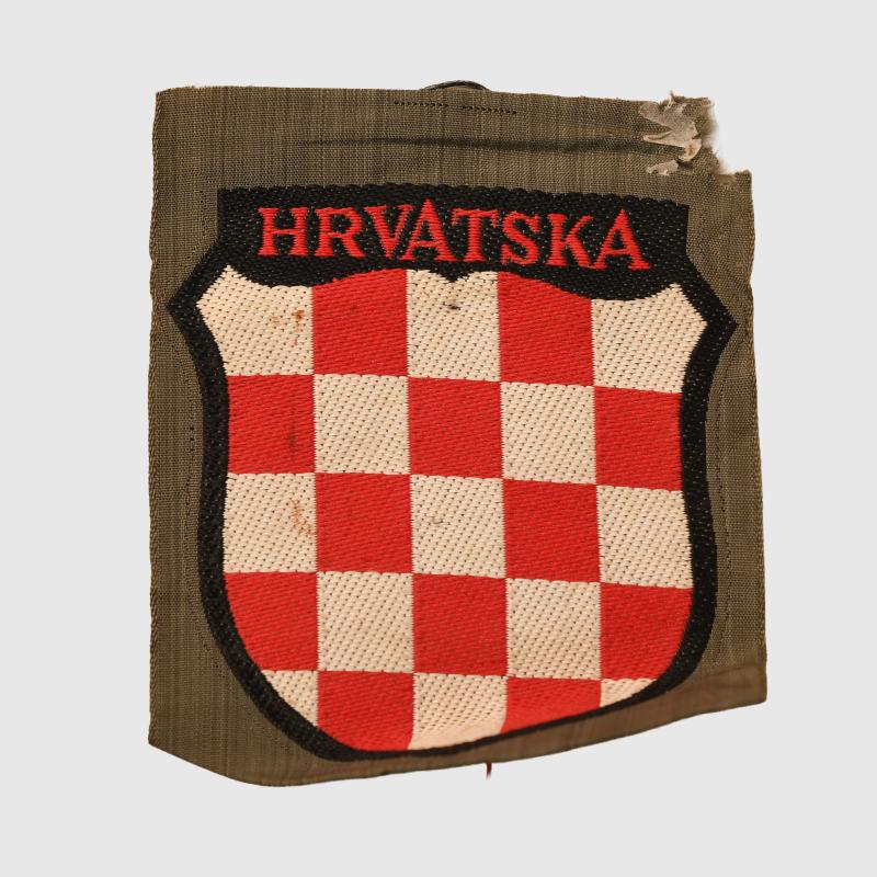 GERMAN WWII CROAT VOLUNTEER ARM SHIELD.