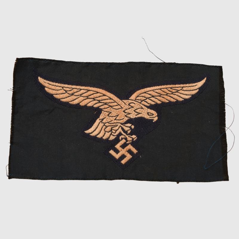 GERMAN WWII LUFTWAFFE BEVO WOVEN ENLISTED MANS BREAST EAGLE.