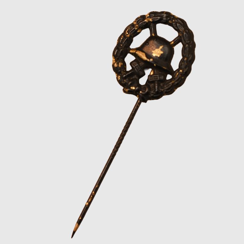 GERMAN WWI WOUND BADGE IN BLACK, MINIATURE.