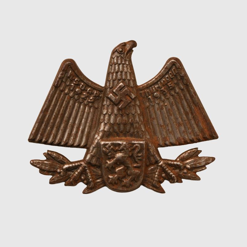 GERMAN WWII NSDAP 10 YEAR COMMEMORATIVE RALLY BADGE.