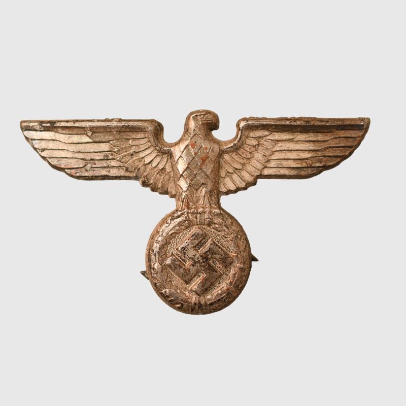 GERMAN WWII SA KEPI EAGLE. WHITE METAL VERSION VERSION.