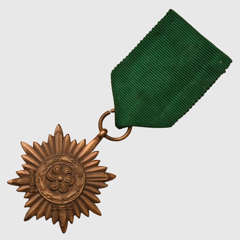 GERMAN WWII EASTERN PEOPLES AWARD SECOND CLASS IN BRONZE WITH SWORDS.