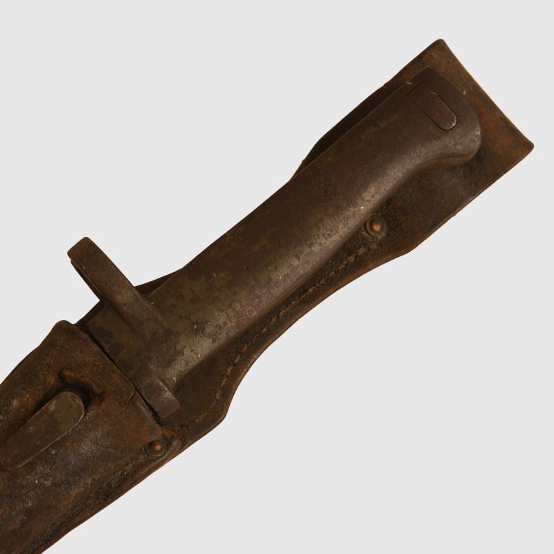 GERMAN WWI ERSATZ BAYONET WITH FROG.