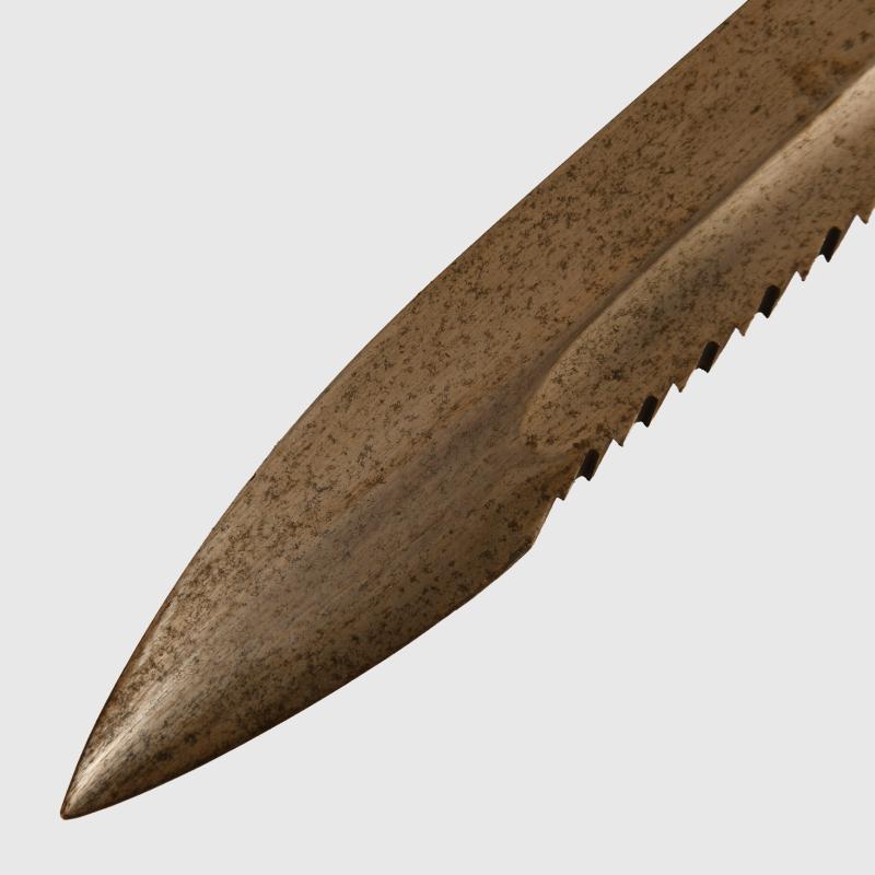 GERMAN WWI ERSATZ SAW BACK BAYONET.