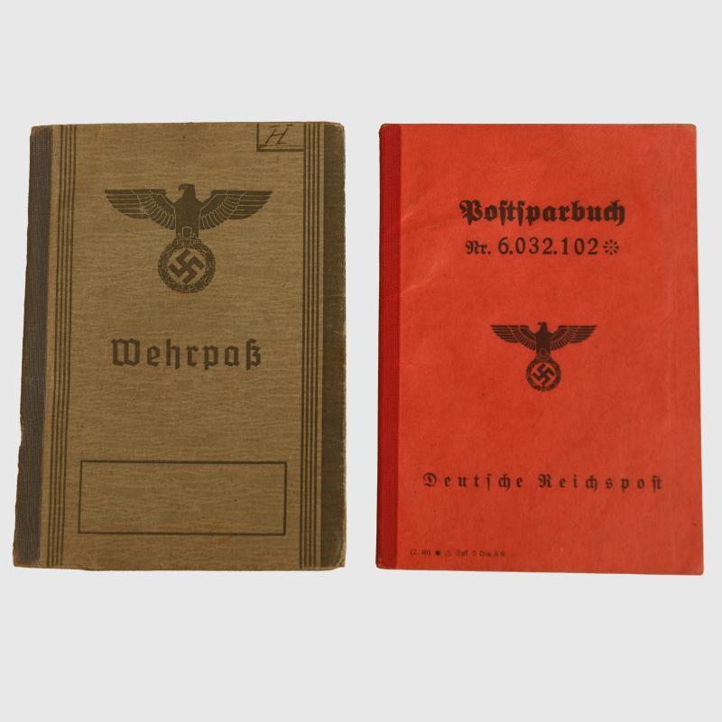 GERMAN WWII GROSSDEUTSCHLAND PAPERWORK GROUPING.