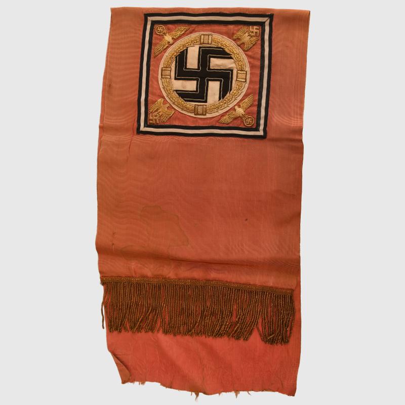 Red Ribbon Hitler Regimentals | GERMAN WWII ADOLF HITLER WREATH RIBBON.