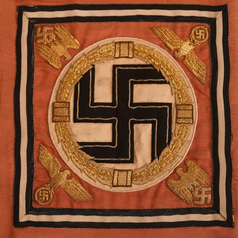 Red Ribbon Hitler Regimentals | GERMAN WWII ADOLF HITLER WREATH RIBBON.