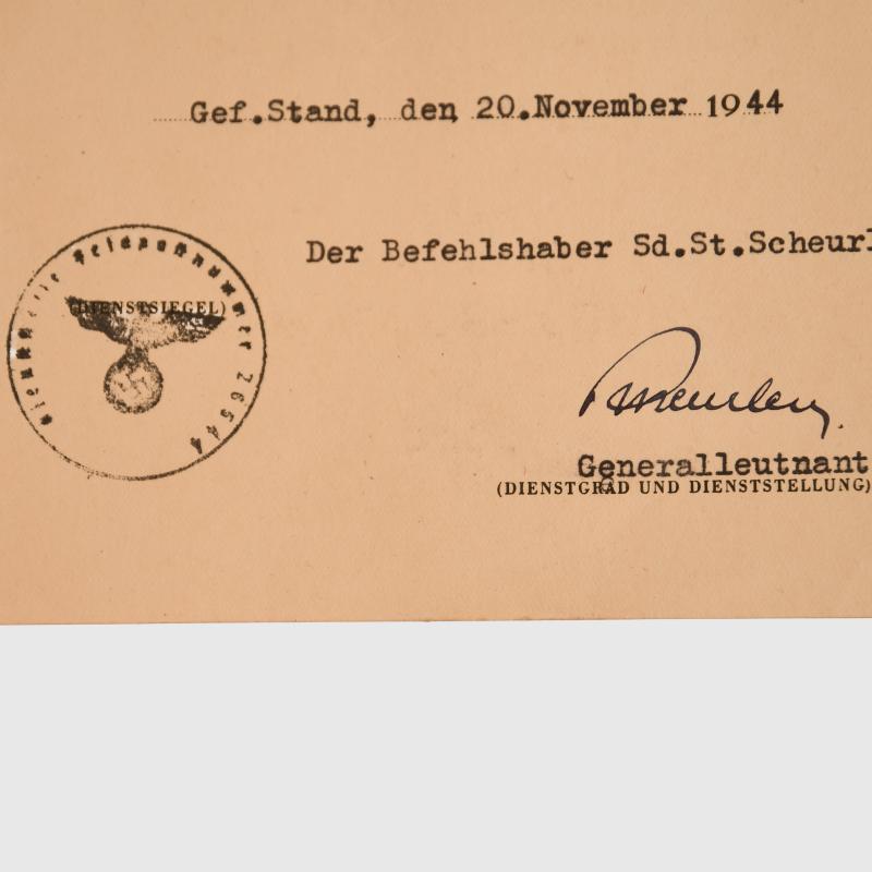 GERMAN WWII LUFTWAFFE GROUND COMBAT CITATION AND A FURTHER TWO.