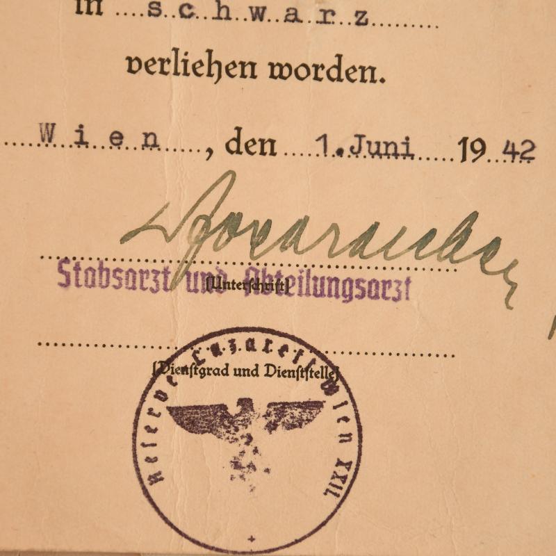 GERMAN WWII FIVE ANTI TANK BATTALION 561 CITATIONS.