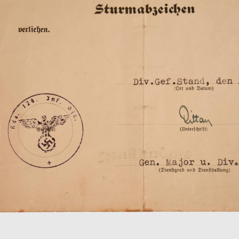 GERMAN WWII FIVE ANTI TANK BATTALION 561 CITATIONS.