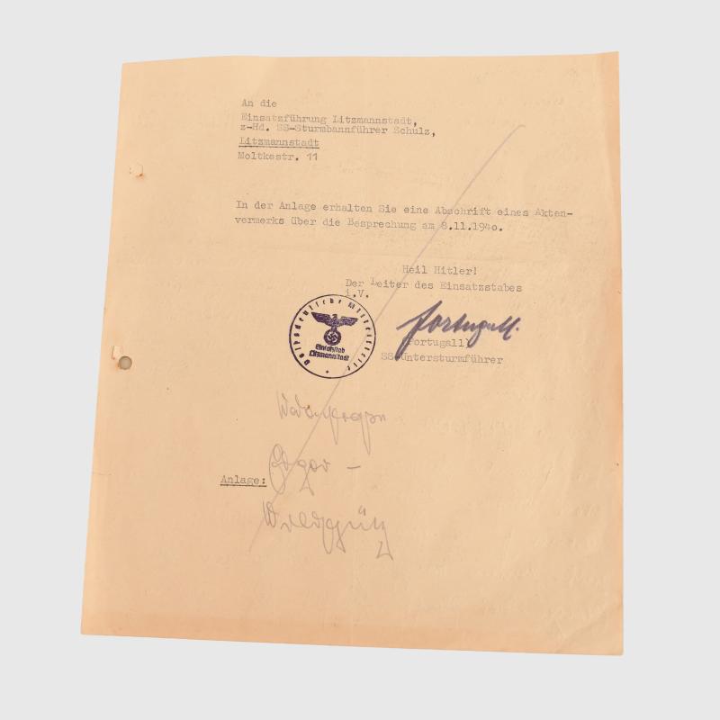 GERMAN WWII SS OBERSTURMBANNFUHRER KARL SCHULZ DOCUMENT GROUPING.