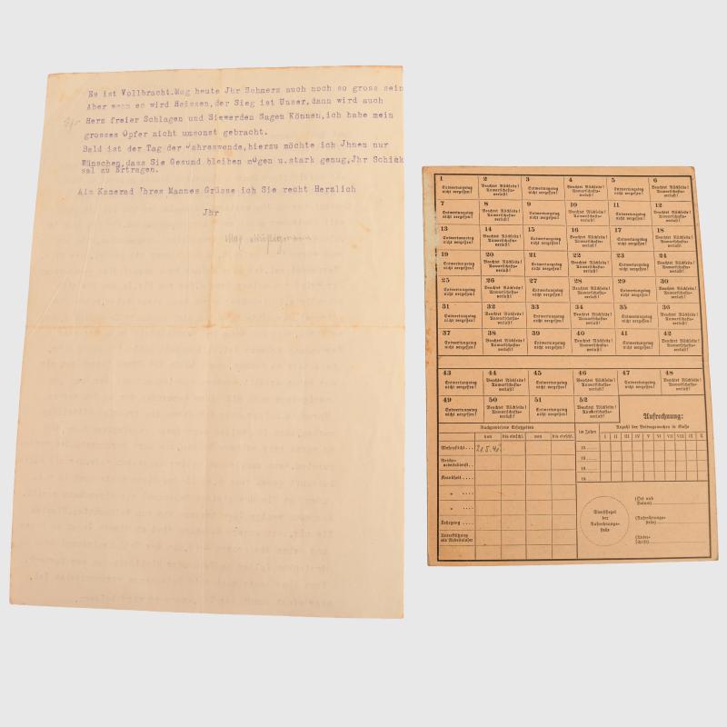 GERMAN WWII SS PAPERWORK GROUPING.