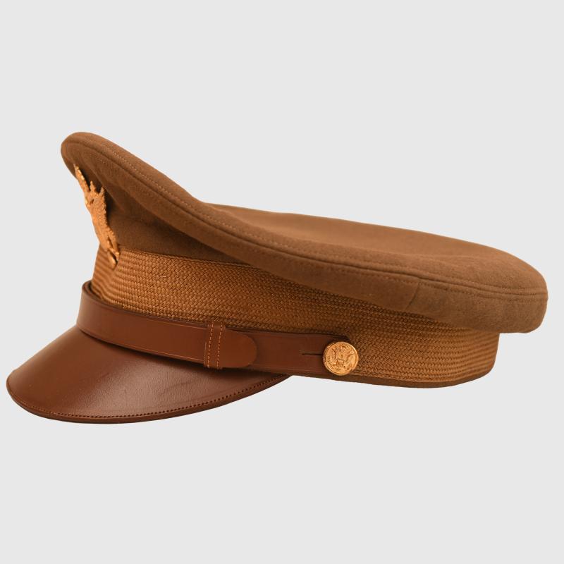 US WWII BRITISH MADE U.S. ARMY AIR FORCE OFFICERS VISOR CAP.