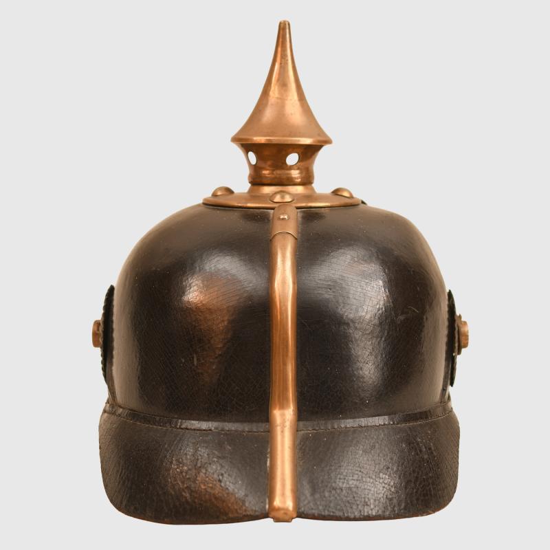 GERMAN WWI PRUSSIAN REGIMENTALLY MARKED PICKELHAUBE.