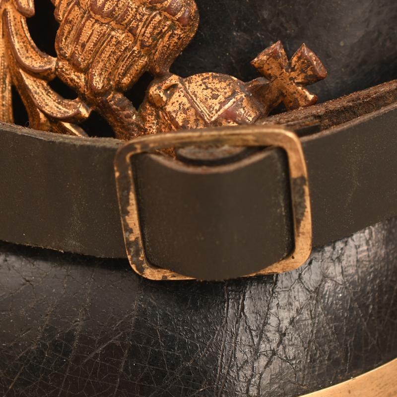 GERMAN WWI PRUSSIAN REGIMENTALLY MARKED PICKELHAUBE.