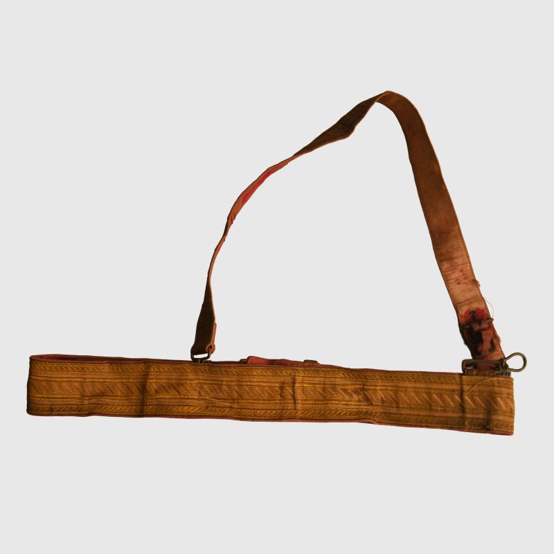 TURKISH WWI GENERAL OFFICERS PARADE BELT AND BUCKLE.