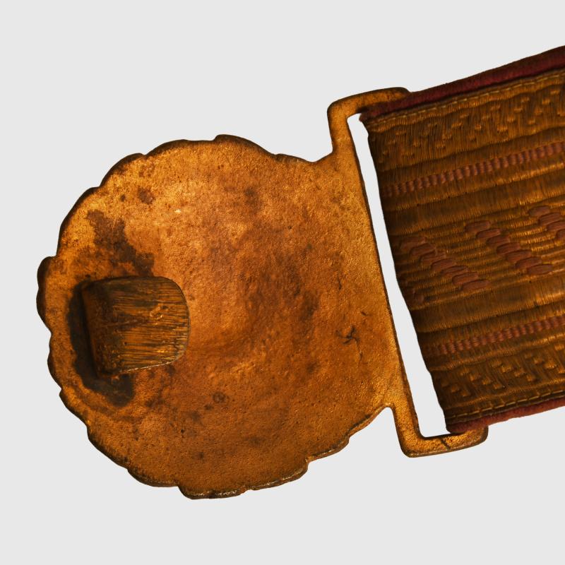 TURKISH WWI GENERAL OFFICERS PARADE BELT AND BUCKLE.