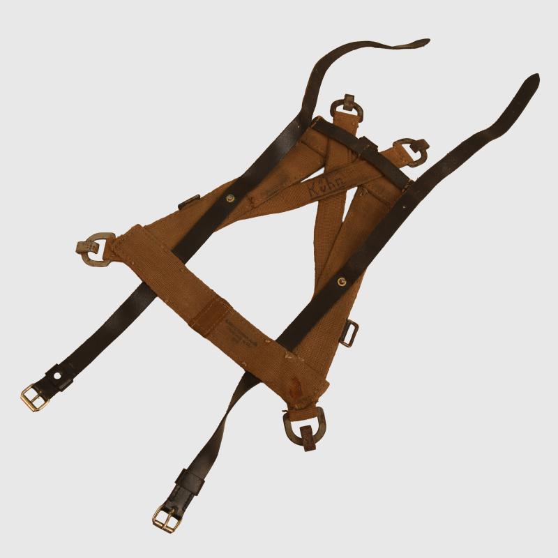 GERMAN WWII WEBBING AND LEATHER A FRAME.