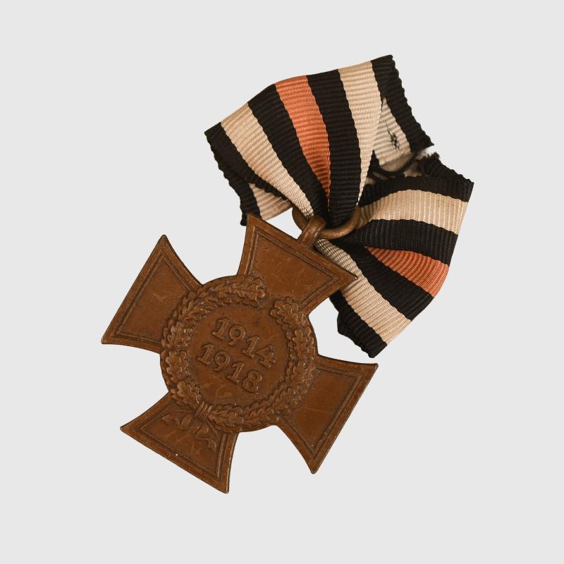 GERMAN WWI THIRD REICH AWARDED 1914 WAR HONOUR CROSS WITHOUT SWORDS.