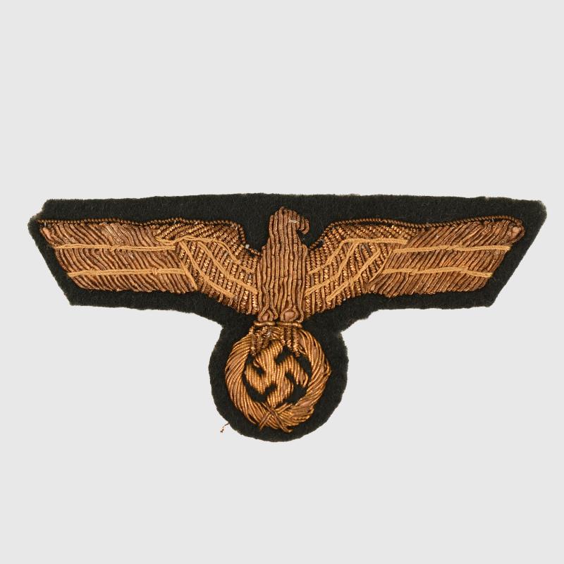 GERMAN WWII ARMY GENERALS GOLD WIRE WOVEN BREAST EAGLE.
