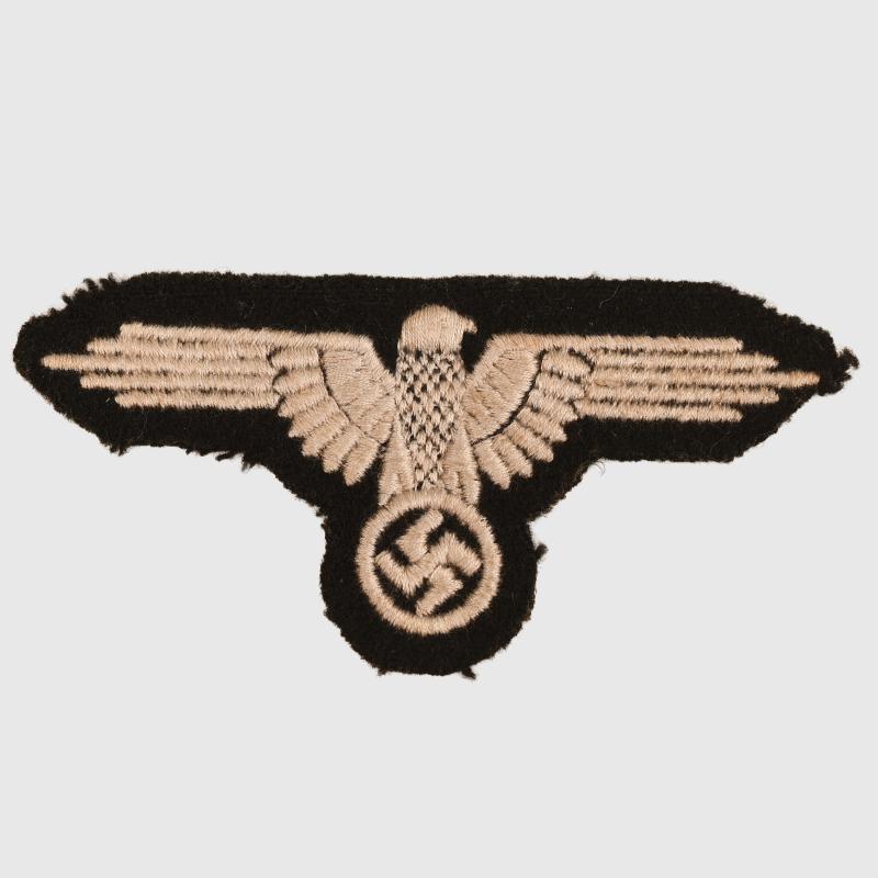 GERMAN WWII WAFFEN SS MACHINE EMBROIDERED ARM EAGLE.