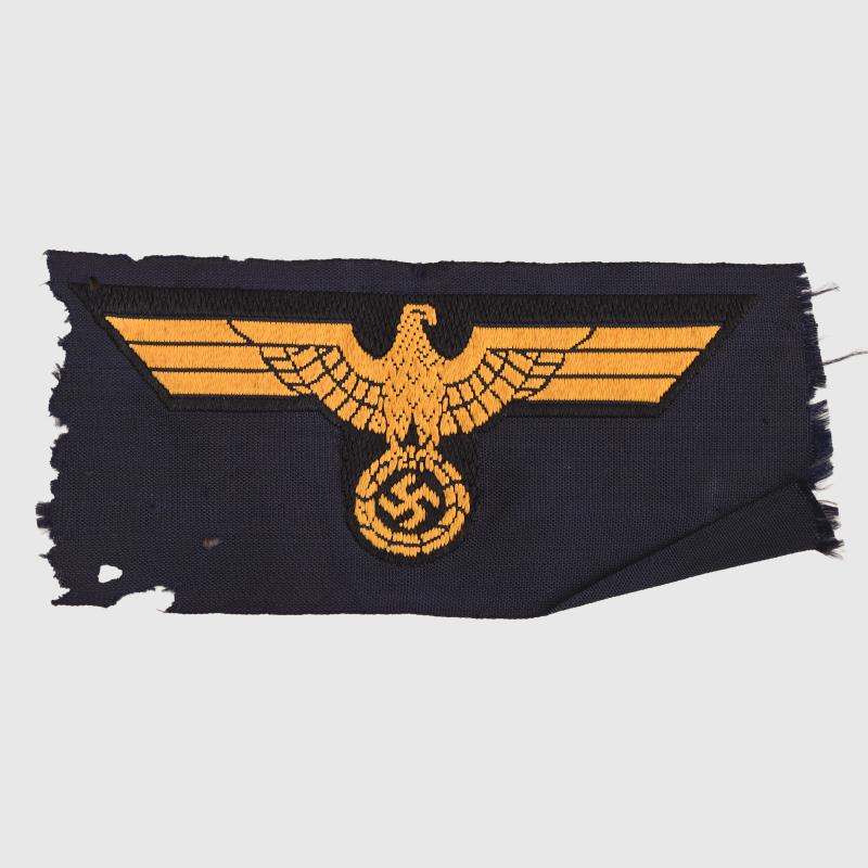 GERMAN WWII KRIEGSMARINE BEVO WOVEN CAP EAGLE.