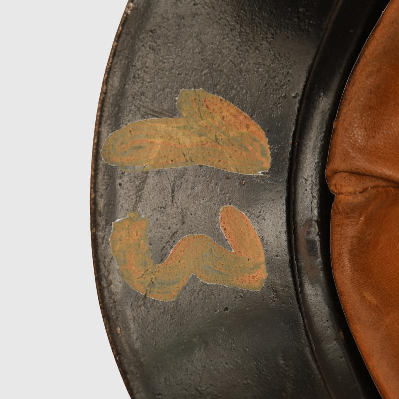 WWII FINNISH CIVIL DEFENCE ADRIAN HELMET.