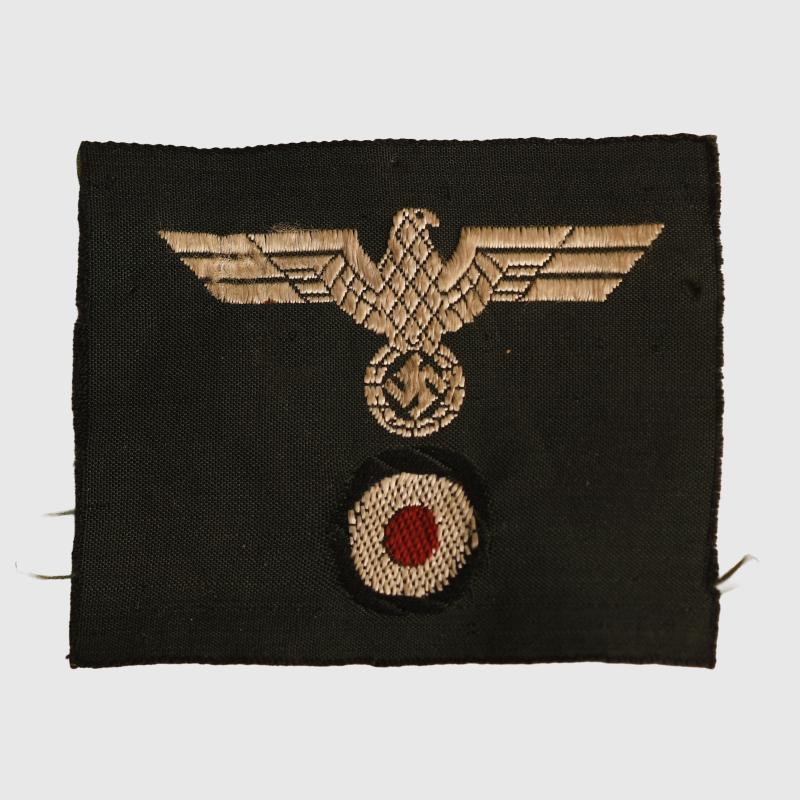 GERMAN WWII ARM M.43 BEVO WOVEN CAP EAGLE.
