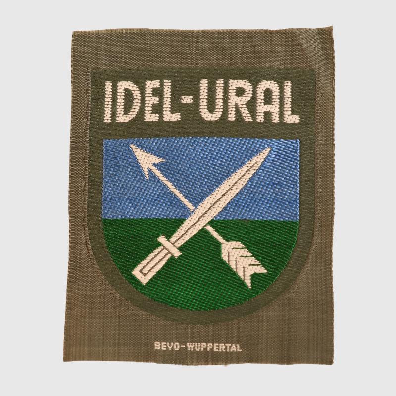 GERMAN WWII IDEL-URAL BEVO WOVEN SLEEVE BADGE.