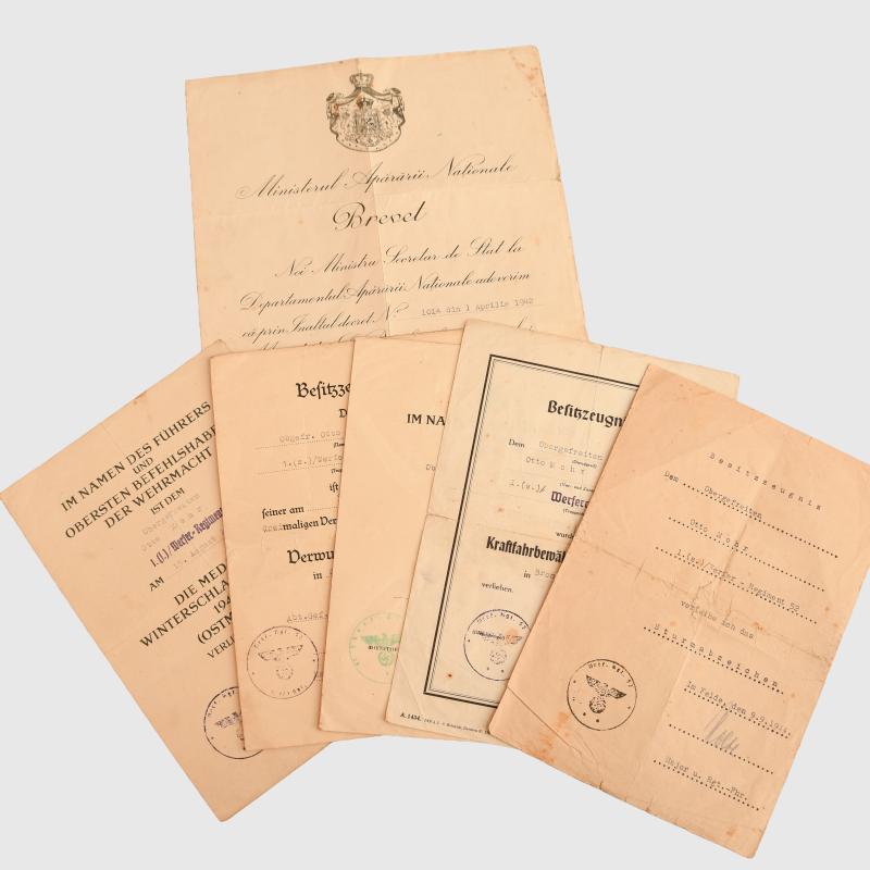 GERMAN THIRD REICH NEBELWERFER CITATION GROUPING.