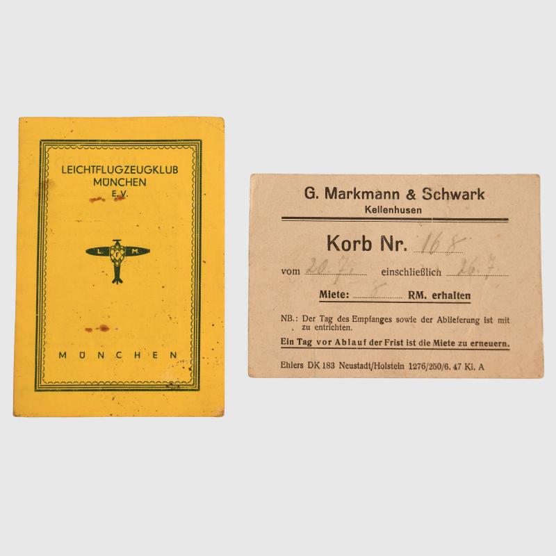 GERMAN WWII FOUR ORGANISATIONAL MEMBERSHIP CARDS.