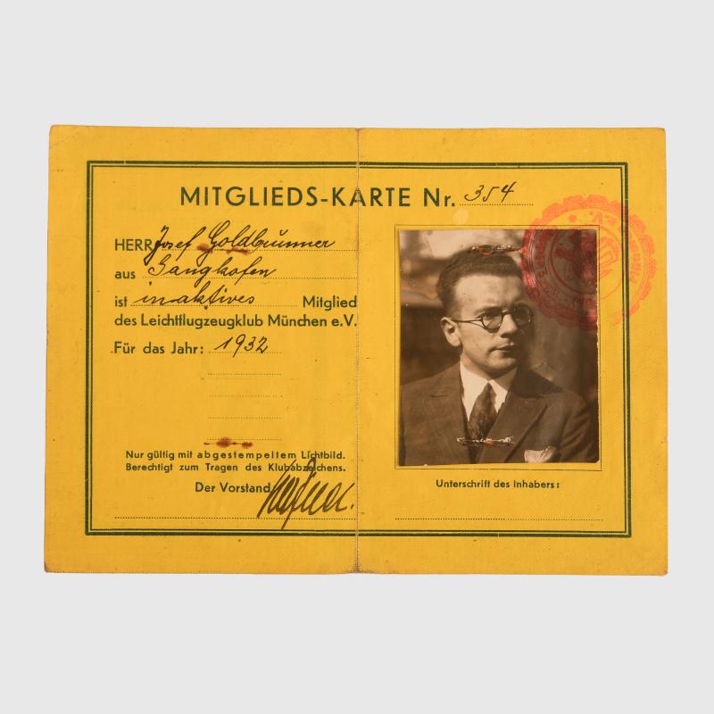 GERMAN WWII FOUR ORGANISATIONAL MEMBERSHIP CARDS.