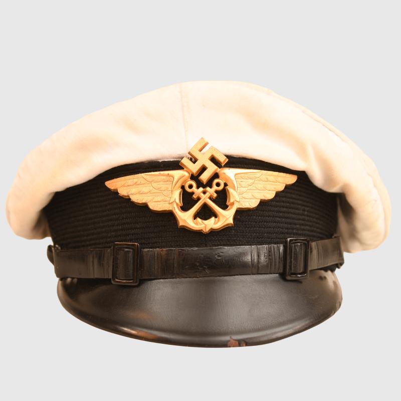 GERMAN WWII LUFTWAFFE AIR SEA RESCUE SERVICE VISOR CAP.