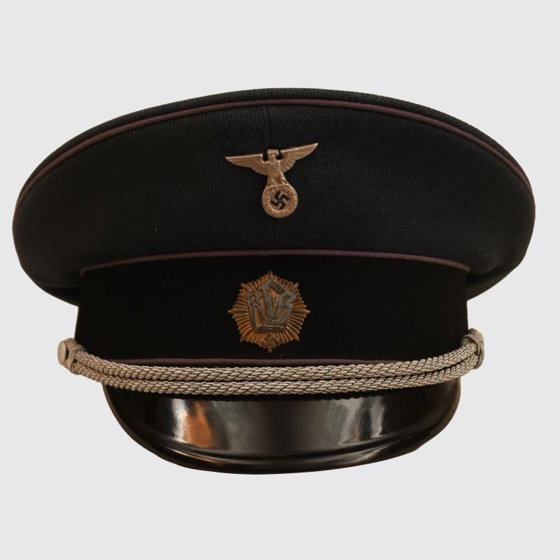 GERMAN WWII RLB OFFICIALS VISOR CAP.