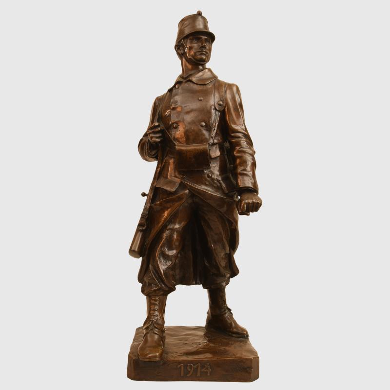 FRENCH WWI STANDING SOLDIER FIGURE.