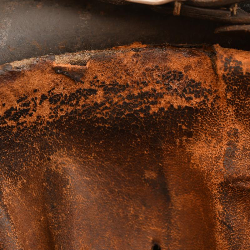 GERMAN WWII LUFTWAFFE DOUBLE DECAL M35 COMBAT HELMET.