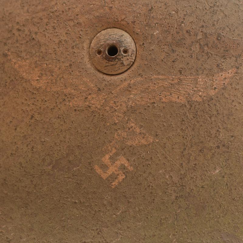 GERMAN WWII CAMOUFLAGE PARATROOPER HELMET.