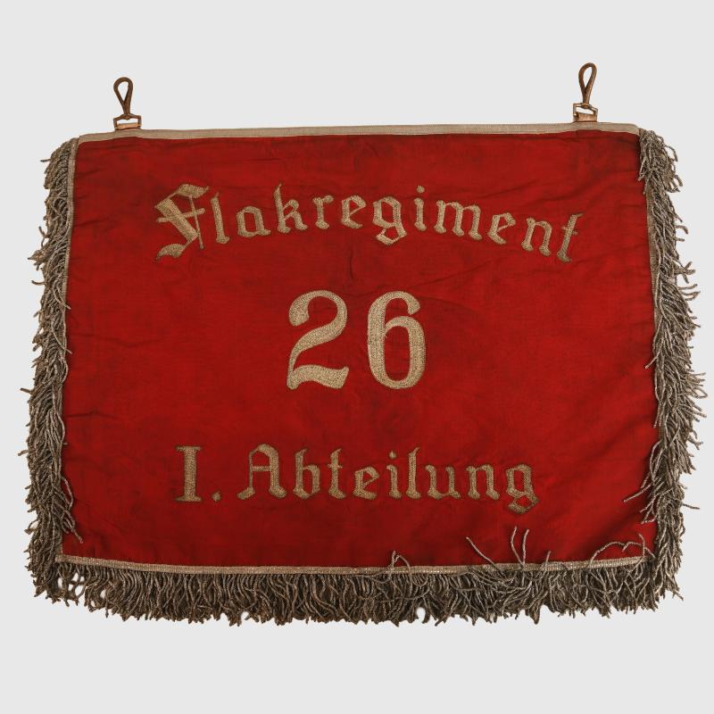 GERMAN WWII LUFTWAFFE FLAK REGIMENT TRUMPET BANNER.