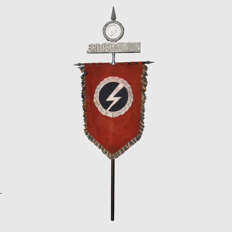 BRITISH UNION OF FASCIST BANNER AND BANNER TOP.