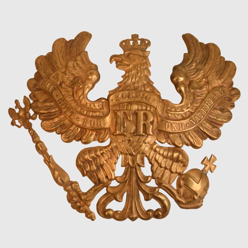 GERMAN WWI PRUSSIAN OFFICERS PICKELHAUBE PLATE. MODEL 1897.