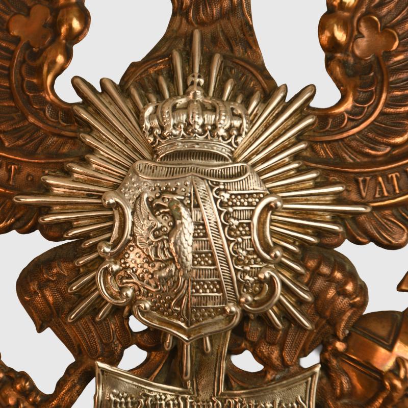 GERMAN WWI ANHALT ENLISTED MANS HELMET PLATE.