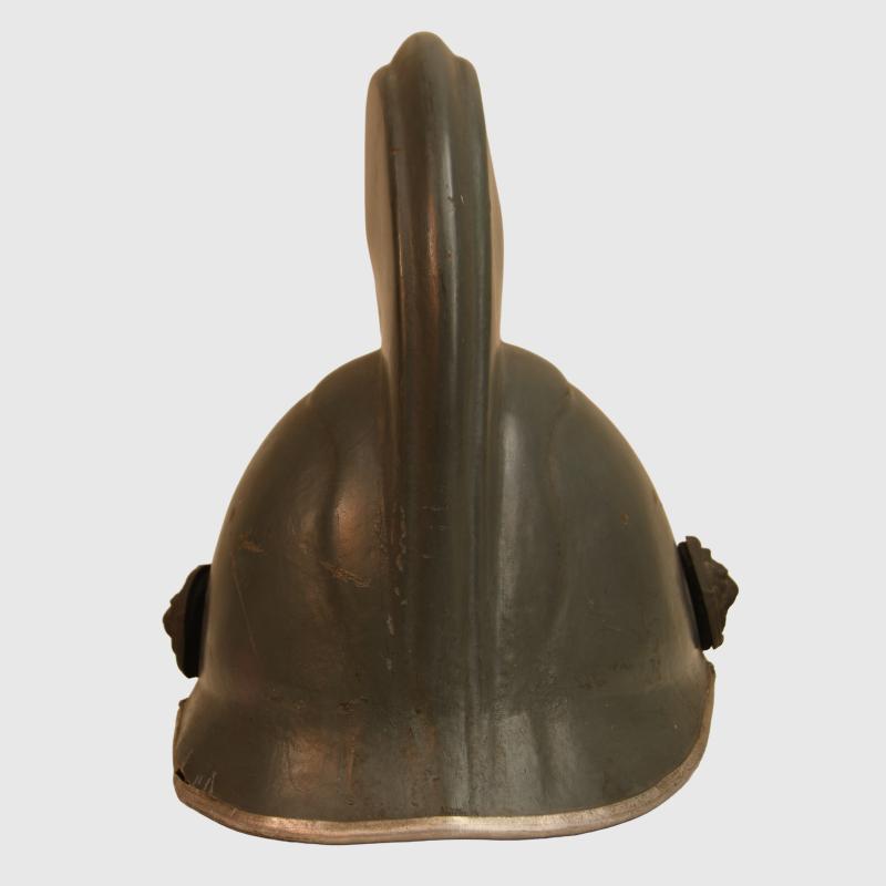 AUSTRIAN WWI 1905 PATTERN DRAGOON HELMET FOR OFFICERS IN PIKE GREY FOR FIELD SERVICE.